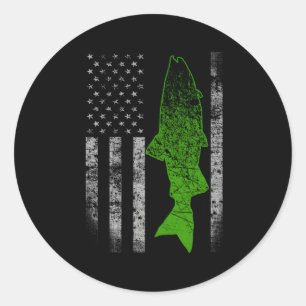 Kokanee Flag Kokanee Fishing Runder Aufkleber