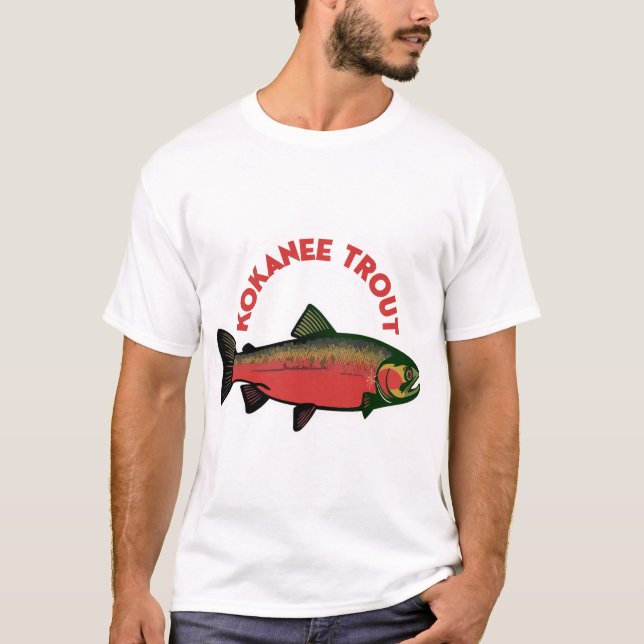 Kokanee-Forellen-Angler-Geschenk T-Shirt (Vorderseite)