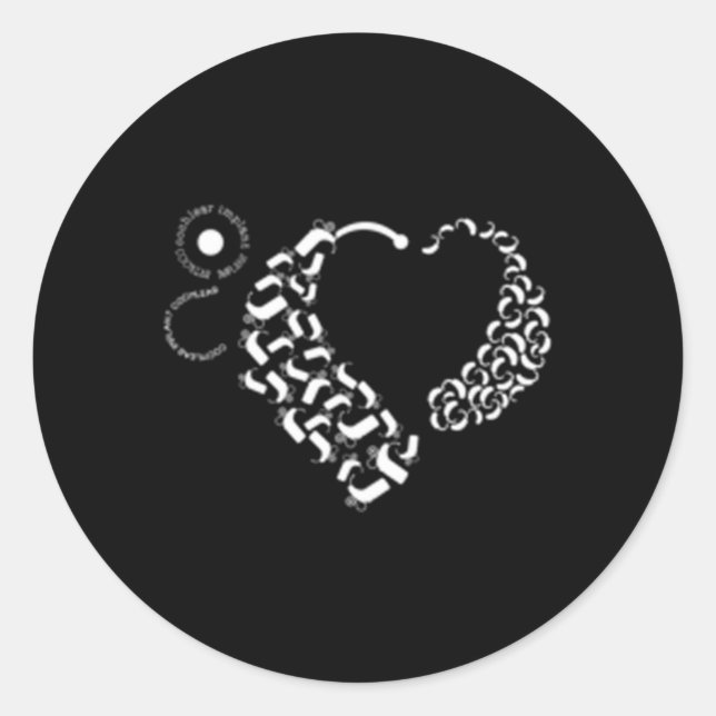 Kokerei- und Hörhilfe Runder Aufkleber (Vorderseite)