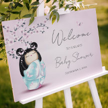 Kokeshi Doll Cherry Blossoms Babydusche