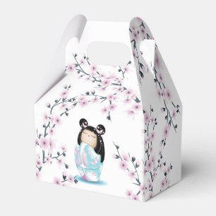 Kokeshi Doll Cherry Blüten Geschenkschachtel