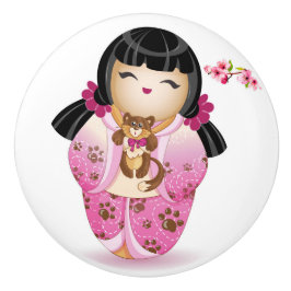 Kokeshi Doll Series Updates Keramik Knob Keramikknauf