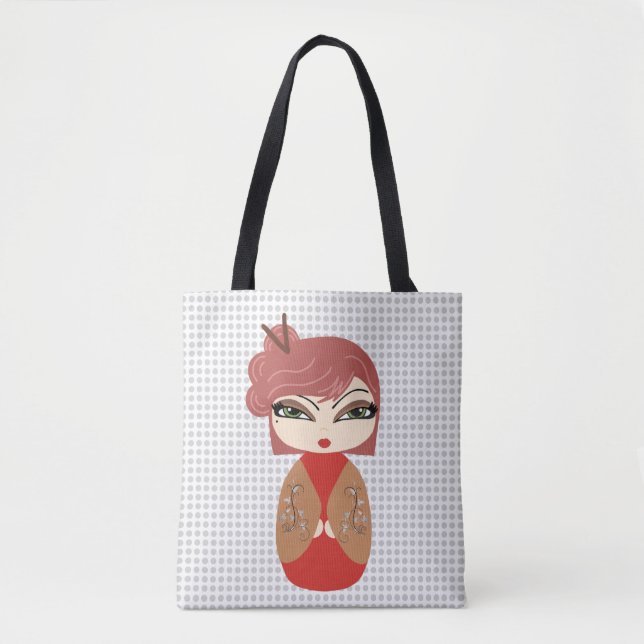 Kokeshi Doll Tote Bag (Vorderseite)