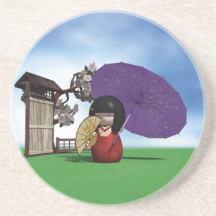 Kokeshi Doll Untersetzer