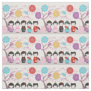 Kokeshi Dolls Stoff