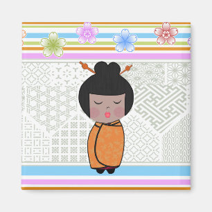 kokeshi dragonflies magnet