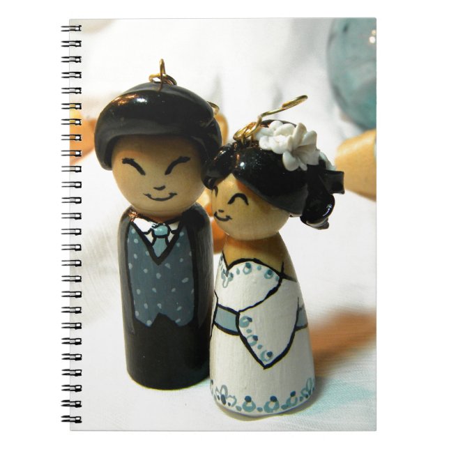 Kokeshi Hochzeit I Notizblock (Vorderseite)
