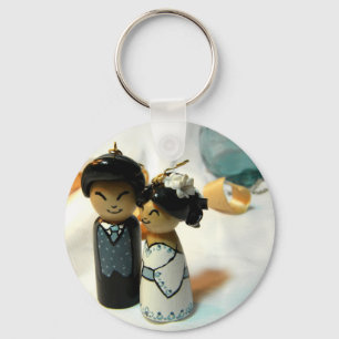 Kokeshi Hochzeit I Schlüsselanhänger