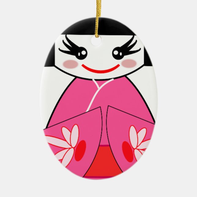 Kokeshi Japan Keramikornament (Vorne)