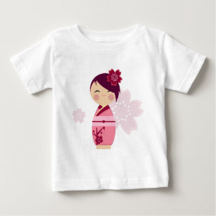 Kokeshi Kirschblüte Baby-T-Shirt Baby T-shirt
