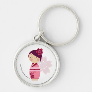 Kokeshi Kirschblüte Prämien-Schlüsselanhänger Schlüsselanhänger