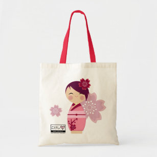 Kokeshi Kirschblüte Tasche