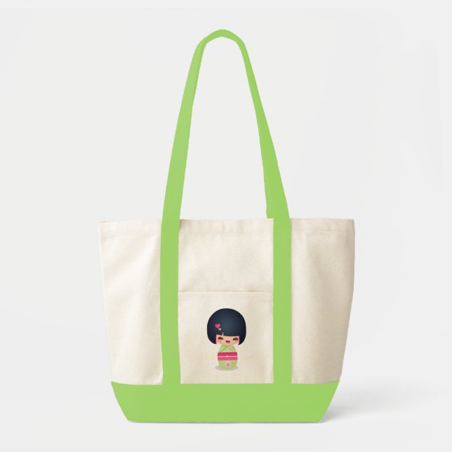 Kokeshi Kiwi-Tasche Tragetasche (Vorne)