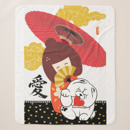 KOKESHI LIEBE  Chow Hund Herz  Sherpadecke