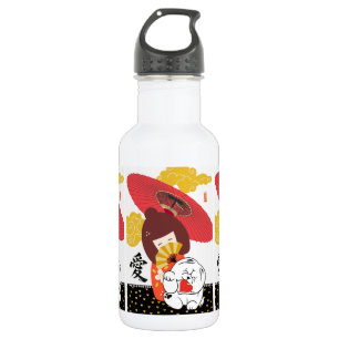 KOKESHI LIEBE  Chow Valentinstag  Edelstahlflasche