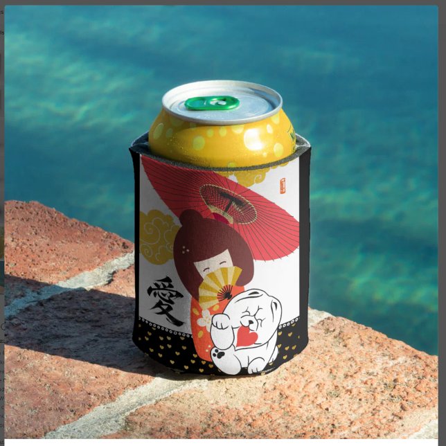 KOKESHI LOVE  Chow dog heart Kitchen Towels Dosenkühler (Von Creator hochgeladen)