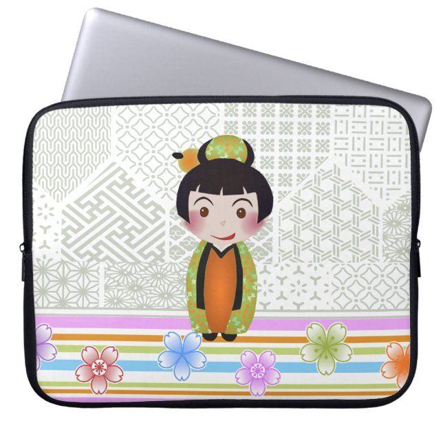 Kokeshi noshi laptopschutzhülle (Vorderseite)