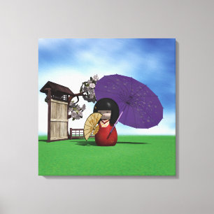 Kokeshi-Puppe Leinwanddruck