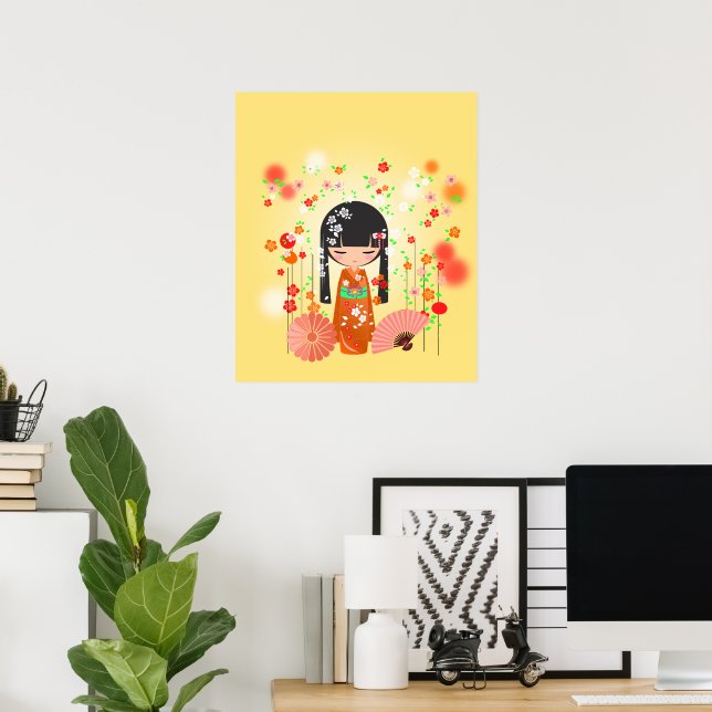 Kokeshi-Puppe Poster (Heimbüro)