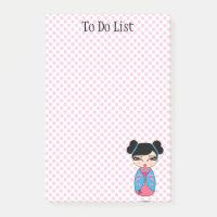 Kokeshi-Puppe Rosa Post-it® Notes 4 x 6