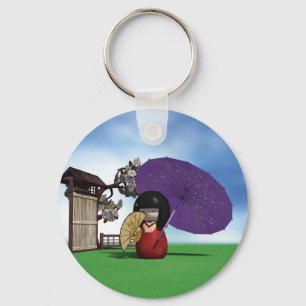Kokeshi-Puppe Schlüsselanhänger