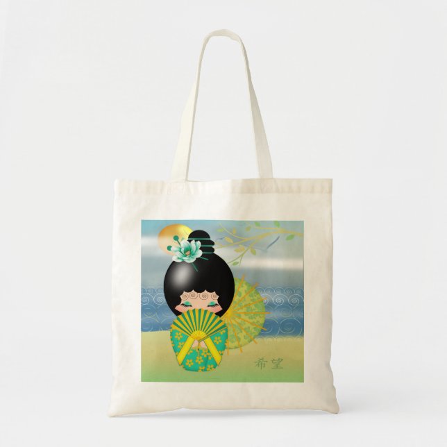 Kokeshi Puppen-Hoffnungs-Budget-Tasche Tragetasche (Vorne)