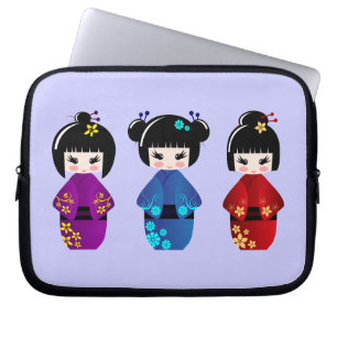 Kokeshi Puppen-Laptophülse Laptopschutzhülle