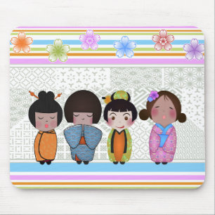 Kokeshi Puppen Mousepad