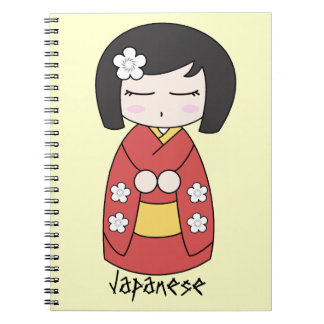 Kokeshi Puppen-Notizbuch Notizblock