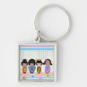 Kokeshi Puppen Schlüsselanhänger