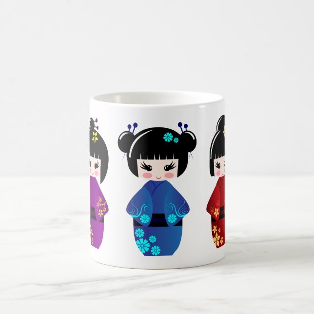 Kokeshi Puppen Tasse (Mittel)