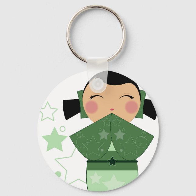 Kokeshi Star Schlüsselanhänger (Vorderseite)