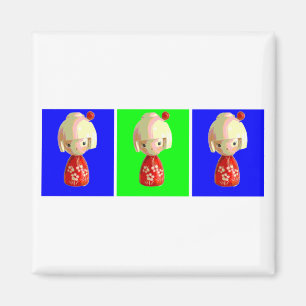 Kokeshi Trio Magnet
