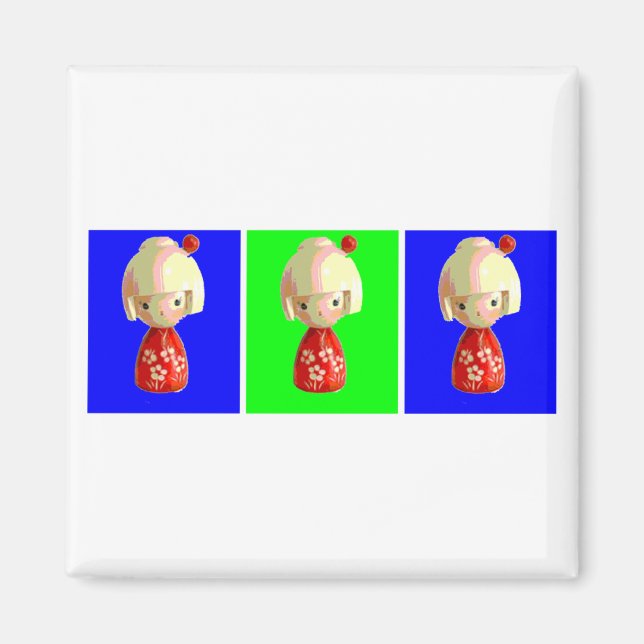 Kokeshi Trio Magnet (Vorne)