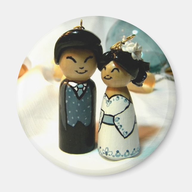 Kokeshi Wedding II Magnet (Vorne)