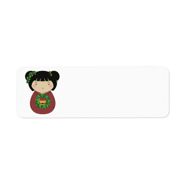 Kokeshi WeihnachtsKranz (Vorne)