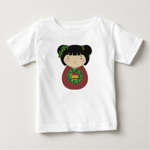 Kokeshi WeihnachtsKranz Baby T-shirt