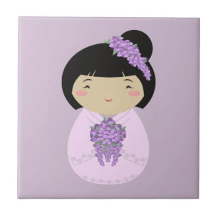 Kokeshi Wisteria Bride Fliese