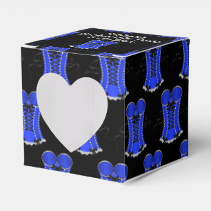 Kokett Blue Corset Heart Geschenkschachtel