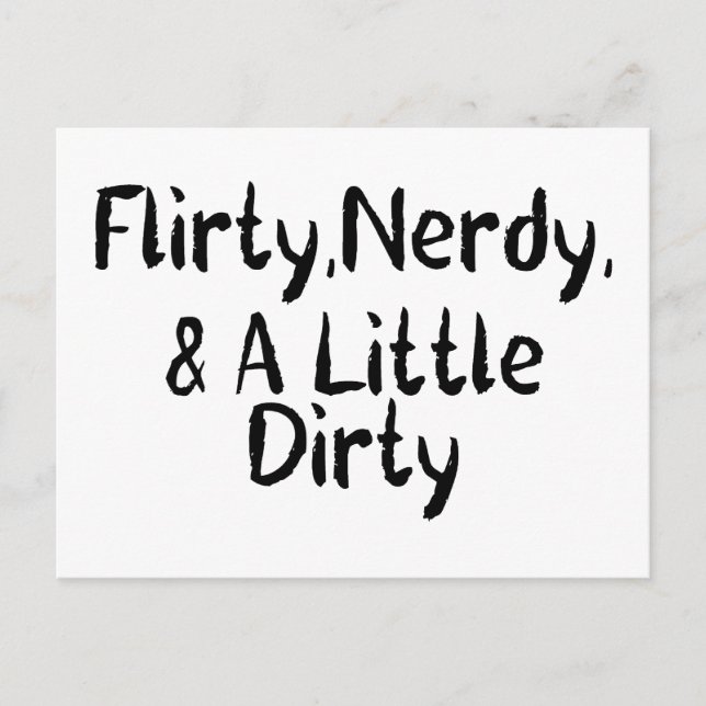 Kokett Nerdy & ein bisschen Dirty Postkarte (Vorderseite)
