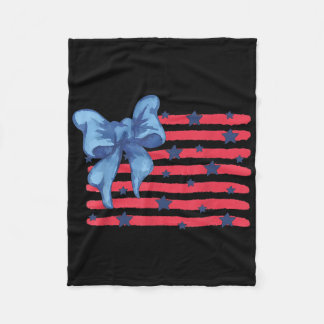 Kokette amerikanische Flagge 4. Juli Patriotische Fleecedecke