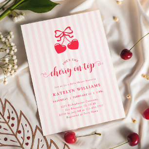 Kokette Babyparty Cherry On Top Einladung