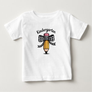 Kokette Bleistift-Schleife Kindergarten-Lehrerin S Baby T-shirt