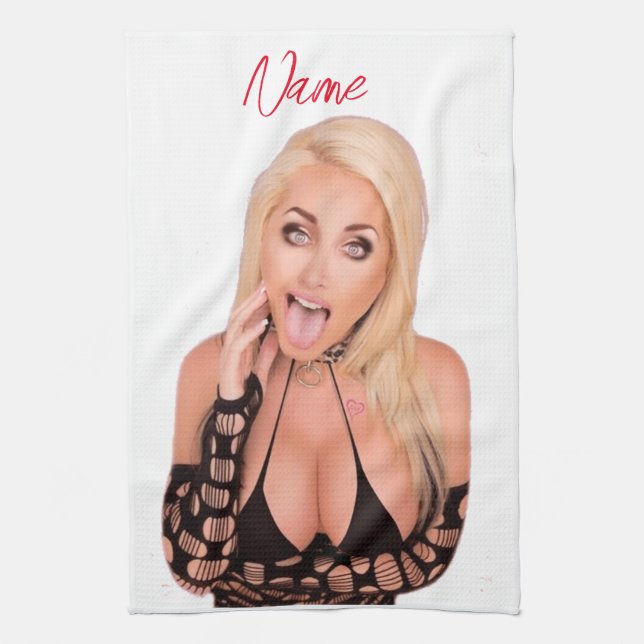 Kokette blonde Thunder_Cove Geschirrtuch (Vertikal)