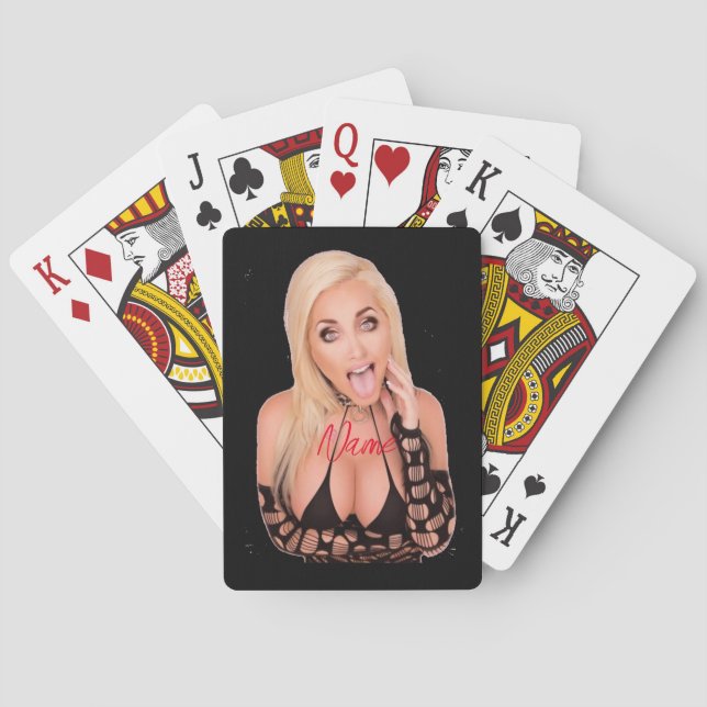 Kokette blonde Thunder_Cove Spielkarten (Rückseite)