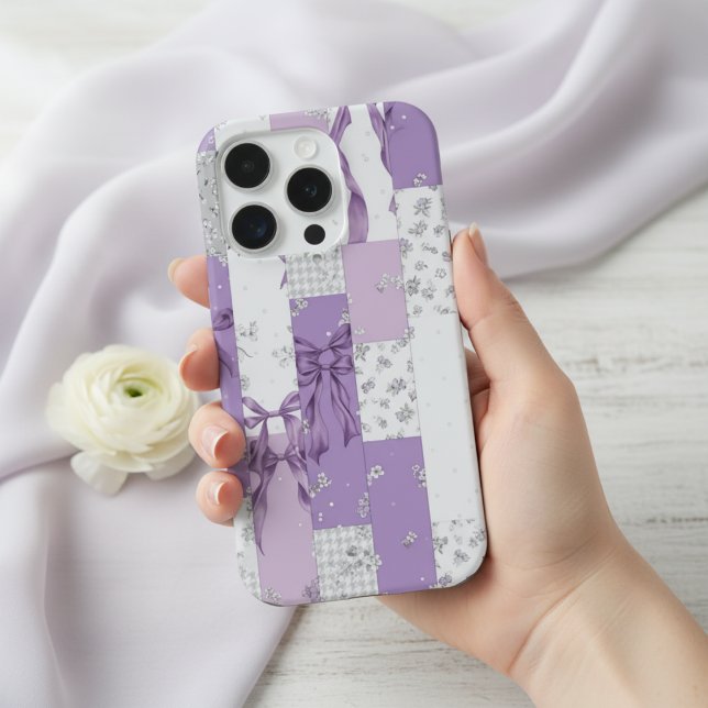 Kokette Blumen-Patchwork-Decke Frühjahrsblumen Sch iPhone Hülle (Von Creator hochgeladen)