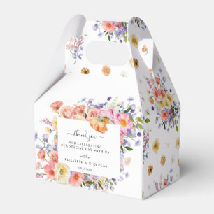 Kokette Blumenwiese Hochzeit Danke Geschenkschachtel