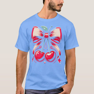 Kokette Bögen mit Kirschen Süßes kokettes Mädchen T-Shirt