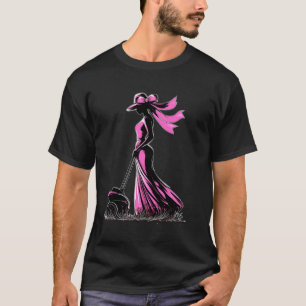 Kokette Bogen-Rasenmähen Rasenmäher Gärtnern Mädch T-Shirt