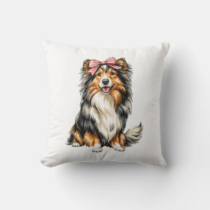 Kokette Bogen Shetland Sheepdogs Hundemutter Mädch Kissen
